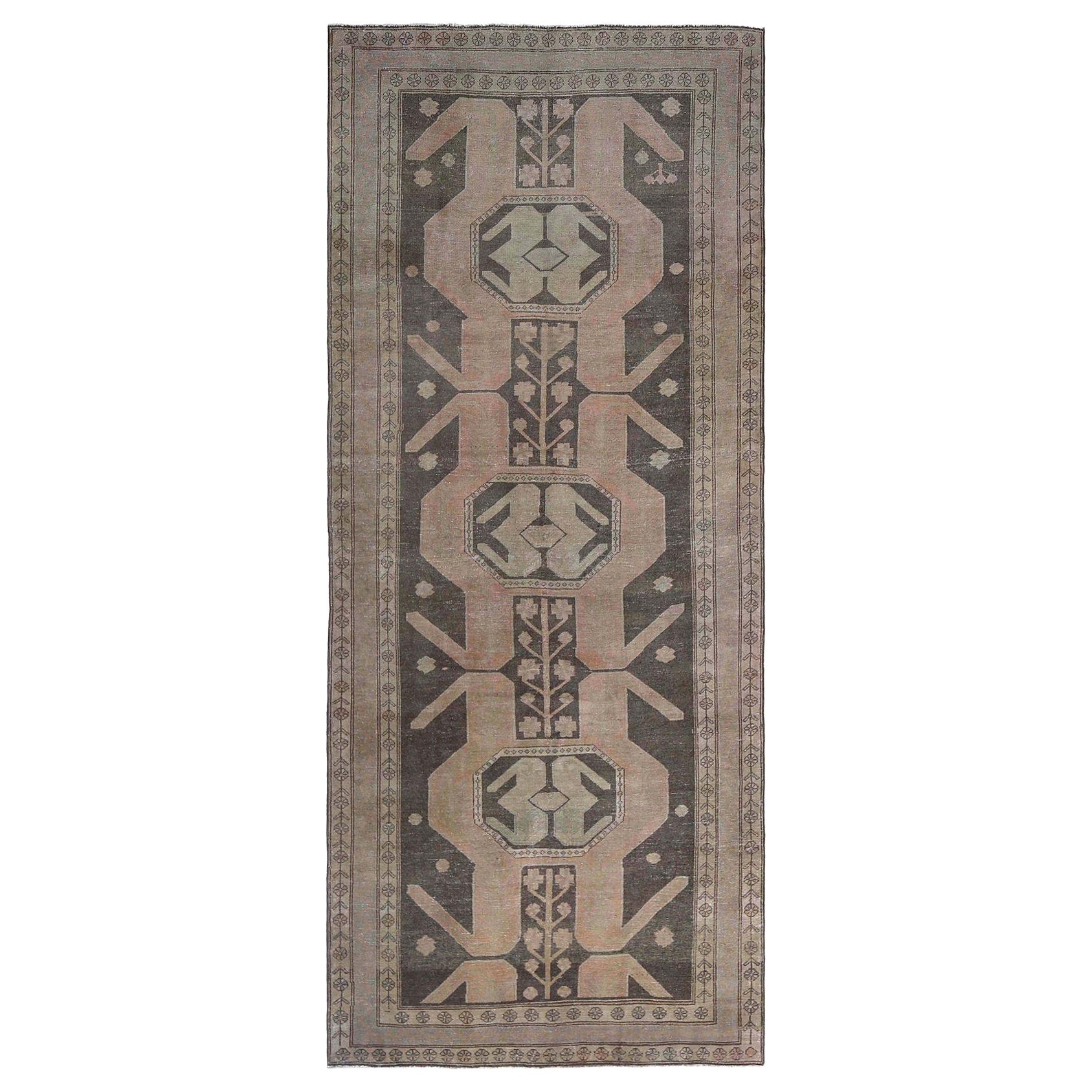 Persische Aserbaidschan Teppiche - Wolle Braun Rosa Taupe Design - 97397