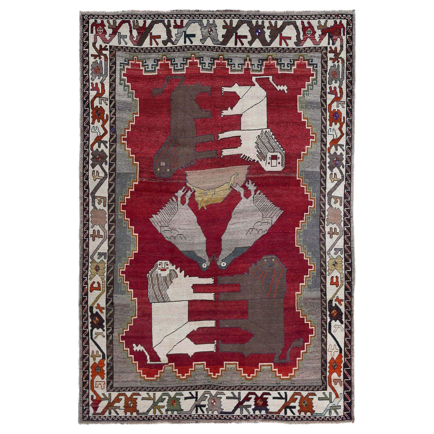 Alfombra Persa Shiraz Small Design - Lana Roja - 97409