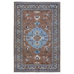Tapis persan Ardebil Small Design - Laine Bleu Brown Design - 97417