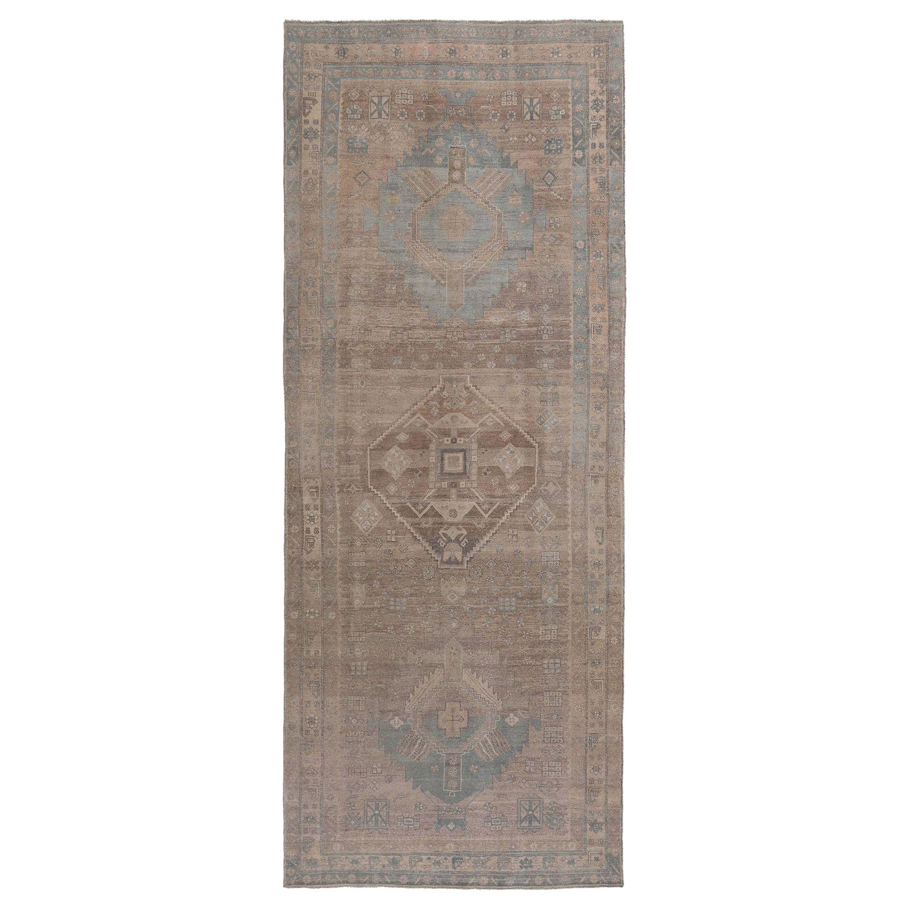 Tappeti persiani Bijar - Design marrone in lana - 97374