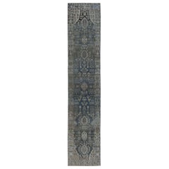 Tapis persan Malayer, motif bleu en laine - 97381