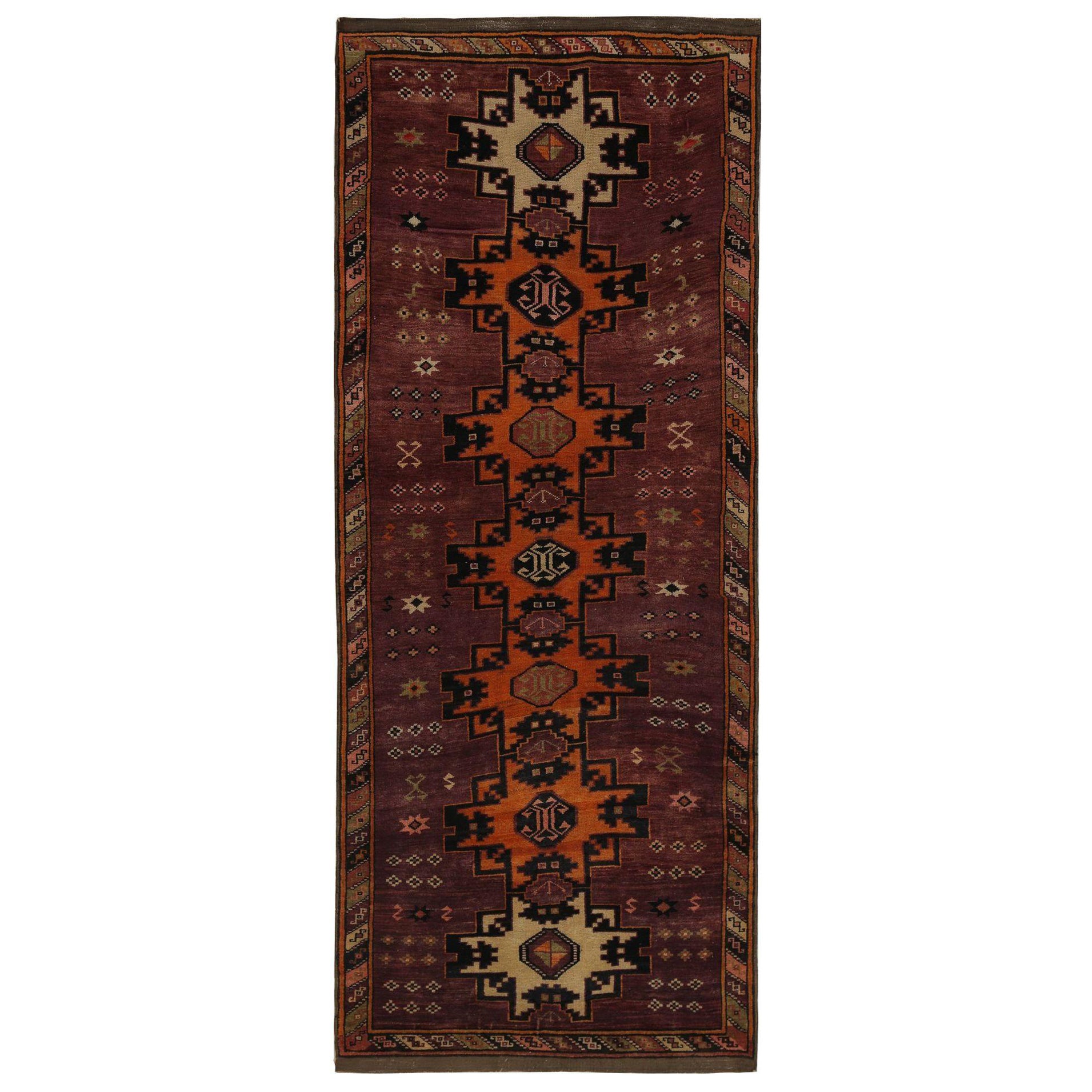 Tapis persans Shiraz - Motif de revers orange en laine - 97437