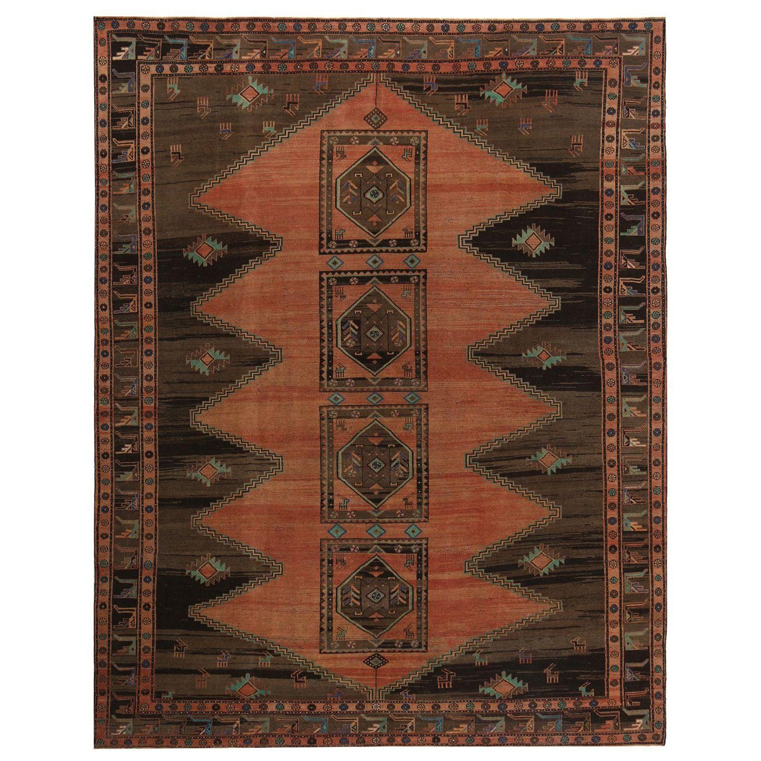 Tapis de sol persan Shiraz - Laine Brown Design/One - 97383