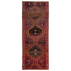 Tapis persans d'Azerbaïdjan - Motif rouge à revers en laine 97401