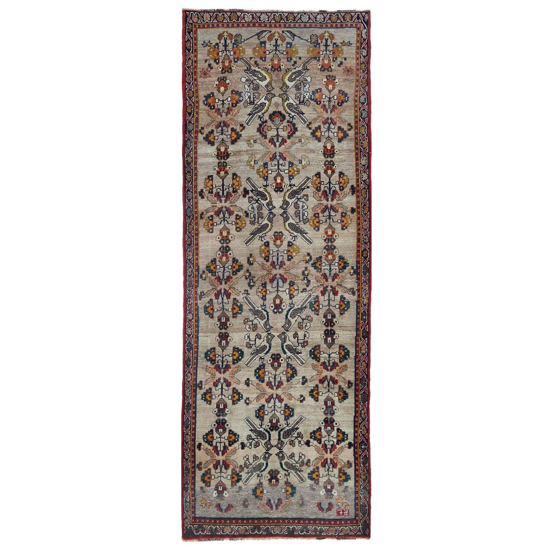 Tappeto Runner Persiano Shiraz - Design Lana Avorio - 97456