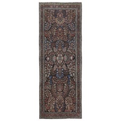Tappeto Persiano Malayer Runner - Lana Marrone Rosso Design - 97457