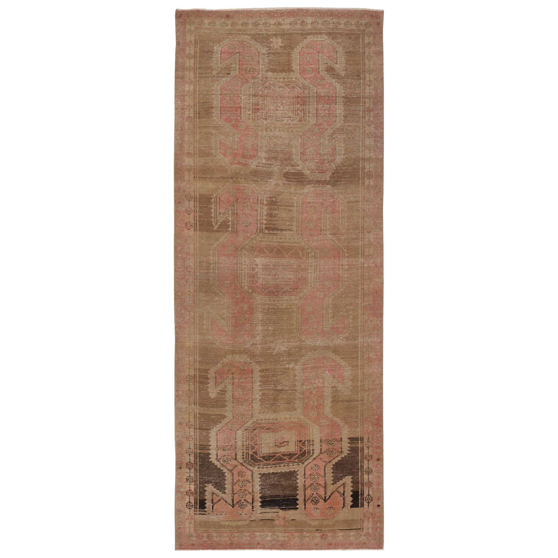 Persische Aserbaidschanische Teppiche - Wolle Rosa Taupe Design - 97458