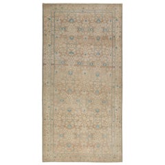 Petit tapis persan Malayer - Design en laine ivoire taupe - 97407