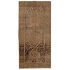 Tapis persan Bijar - Laine Bleu Brown Taupe Design - 97420