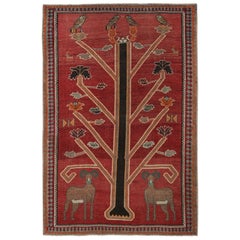 Tappeto persiano Shiraz Small - Disegno rosso lana - 97473