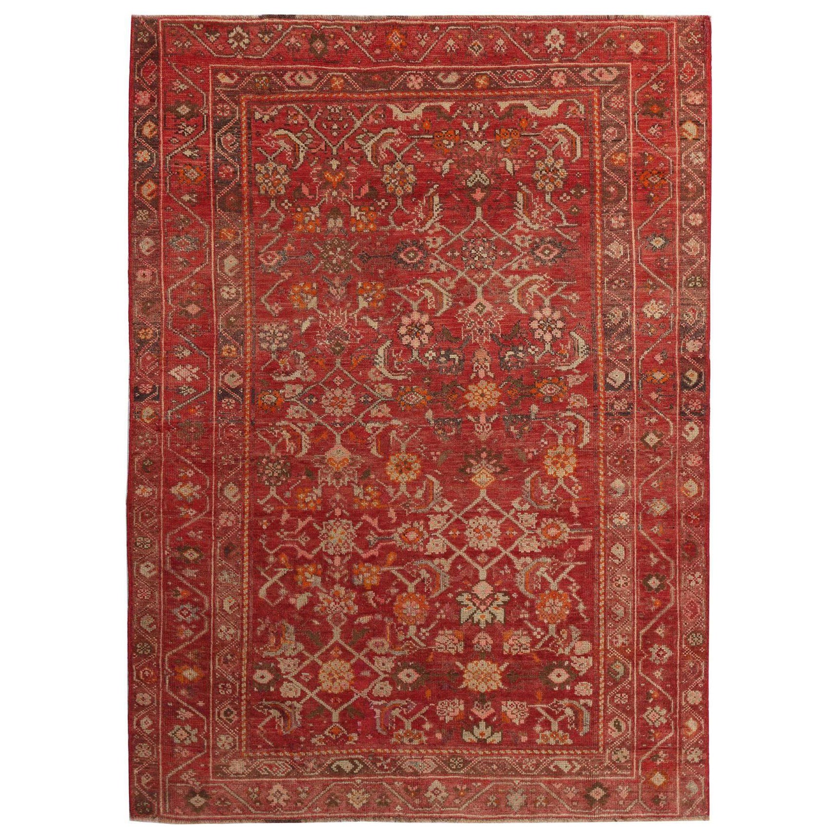 Persischer Aserbaidschanischer kleiner Teppich - rotes Wolldesign - 97421