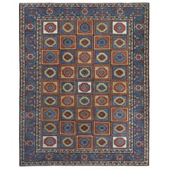 Tappeto persiano Heriz Small - Lana Blu Rosso Giallo - 97422