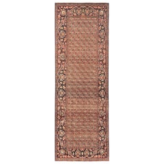 Tappeto Persiano Bijar Runner - Lana Marrone Avorio Design - 97476