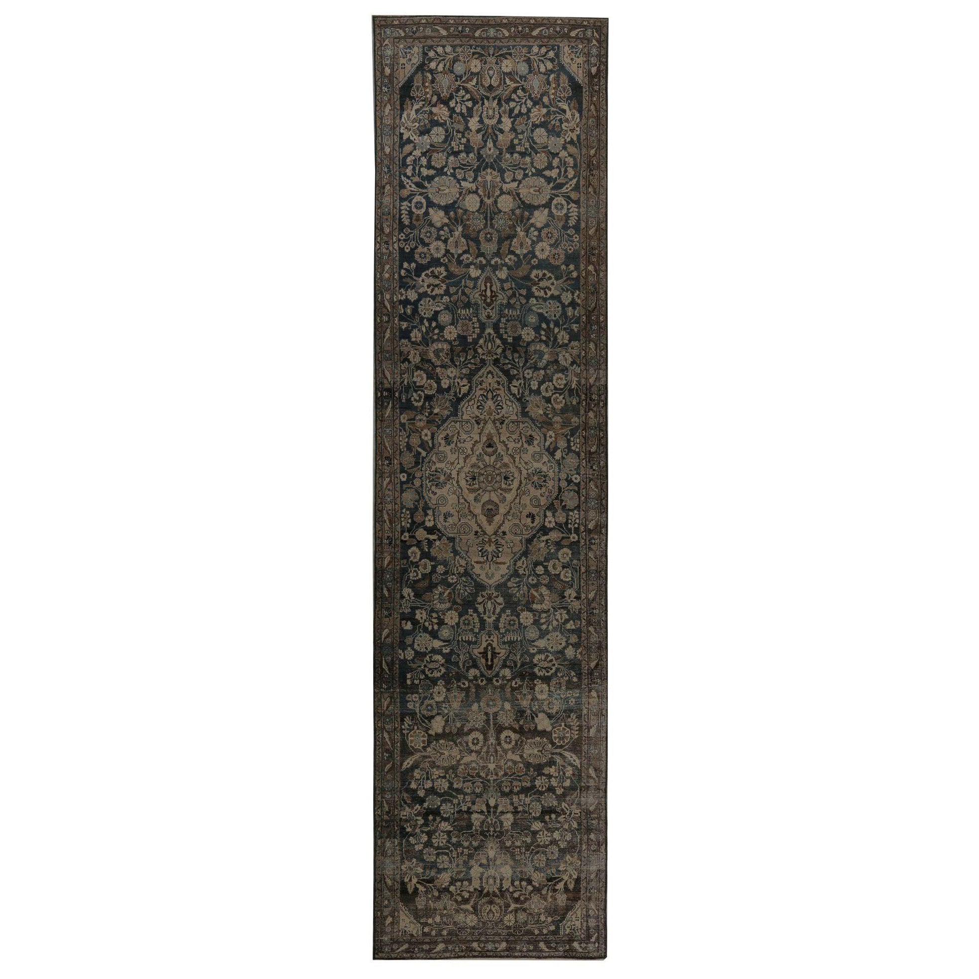 Persischer Malayer Läufer Teppich - Wolle Brown Design - 97478