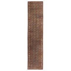 Tappeto Persiano Bijar Runner - Lana Avorio Rosso Design - 97479