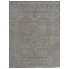 Afghanistan Oushak Area Rugs - Wolle Braun Grün Elfenbein Design - 97495