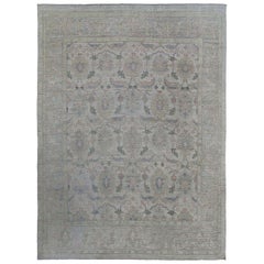 Oushak-Teppiche aus Afghanistan - Wolle in elfenbeinfarbenem Design - 97496