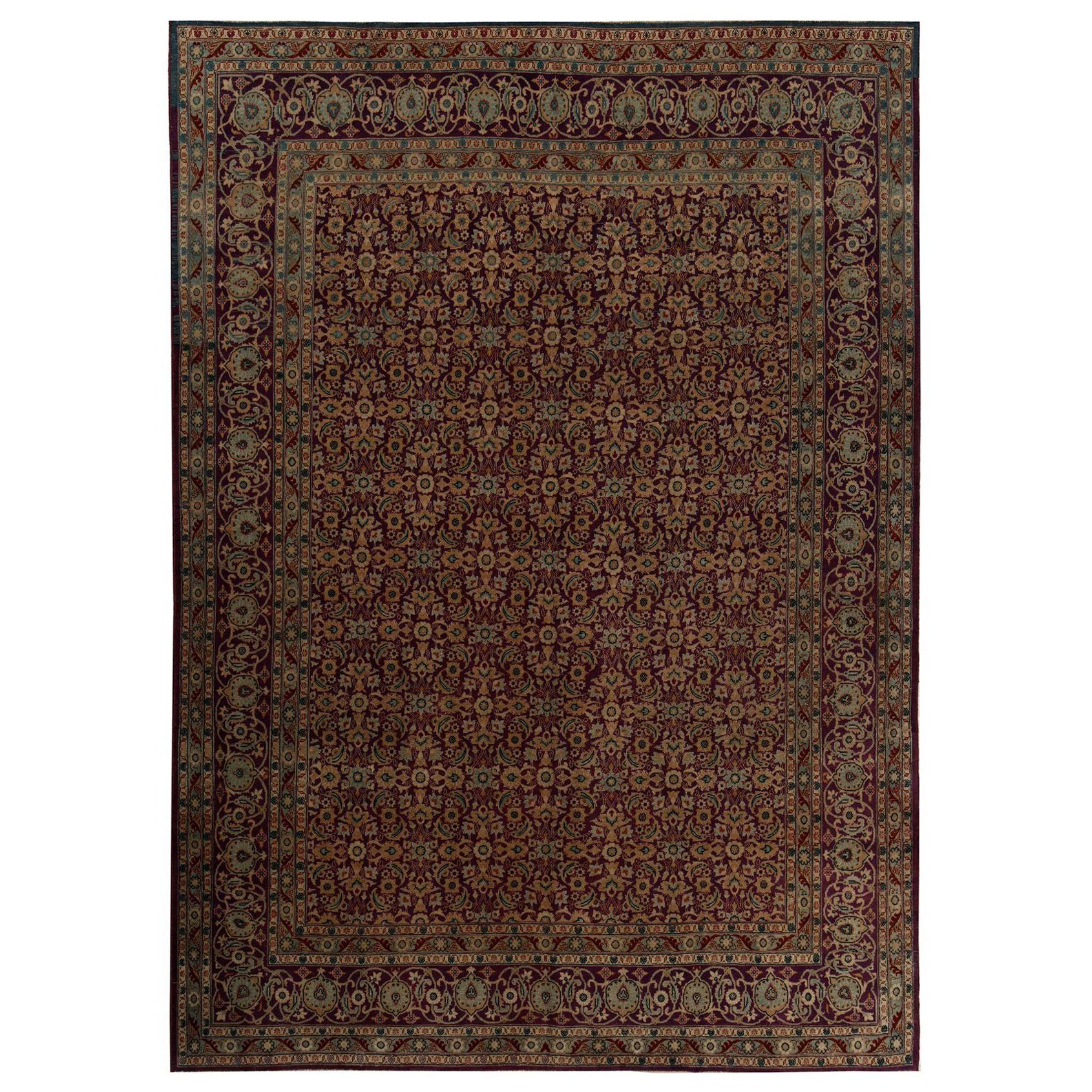 Tappeti persiani Yazd - Lana rosso giallo - 97441 in vendita