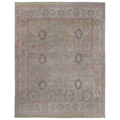 Afghanistan Oushak Over Size Teppich - Wolle Grün Design - 97498