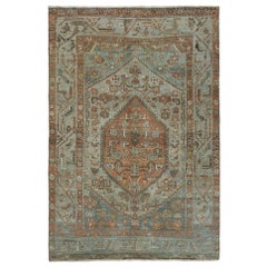Tappeto persiano Malayer Small - Lana Blu Avorio Arancione - 97443