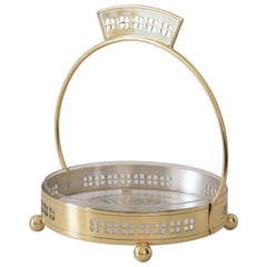 Centrotavola Jugendstil con vetro originale