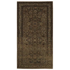 Persian Malayer Area Rugs - Wool Brown Ivory Design - 97446