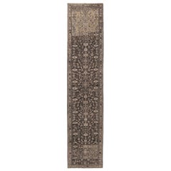 Tappeto Persiano Malayer Runner - Design Marrone Lana - 97461