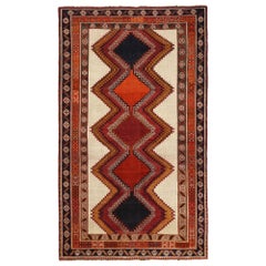 Tappeto Persiano Shiraz Piccolo - Lana Avorio Arancione Rosso Giallo - 97467