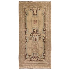 Tapis persan Azerbaïdjan Small Design - Laine Brown Ivory Design - 97469