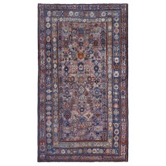 Alfombra Persa Bijar Pequeña - Lana Azul Purpel Design - 97483
