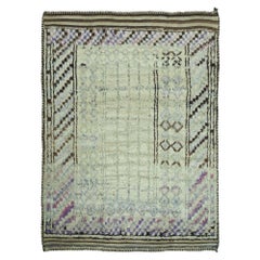 Alfombra Persa Gabbeh Pequeña - Lana Marfil Purpel Design - 97558