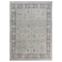 Afghanistan Oushak Over Size Teppich - Wolle Elfenbein Design - 97491