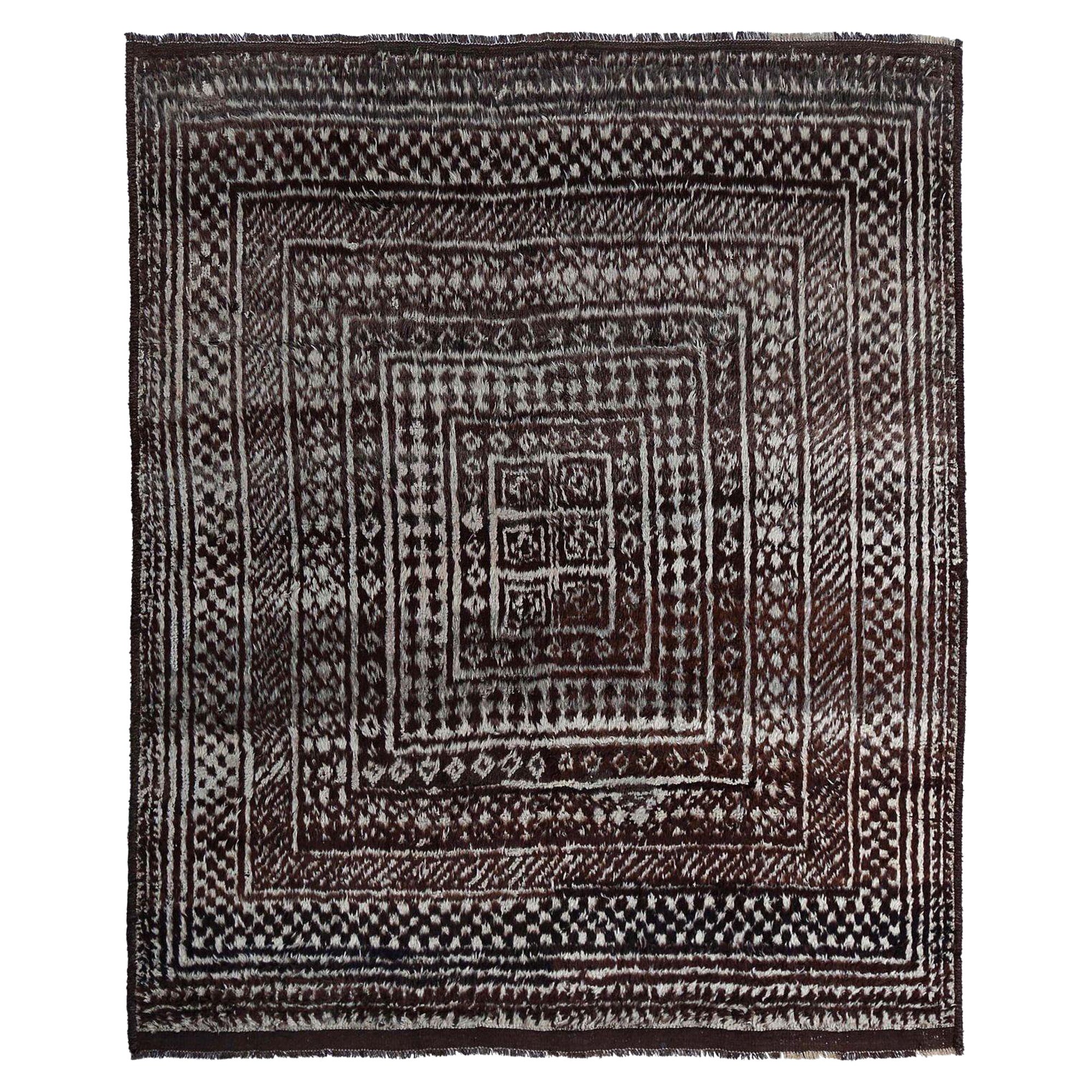 Persischer Gabbeh Small Teppich - Wolle Brown Design - 97577