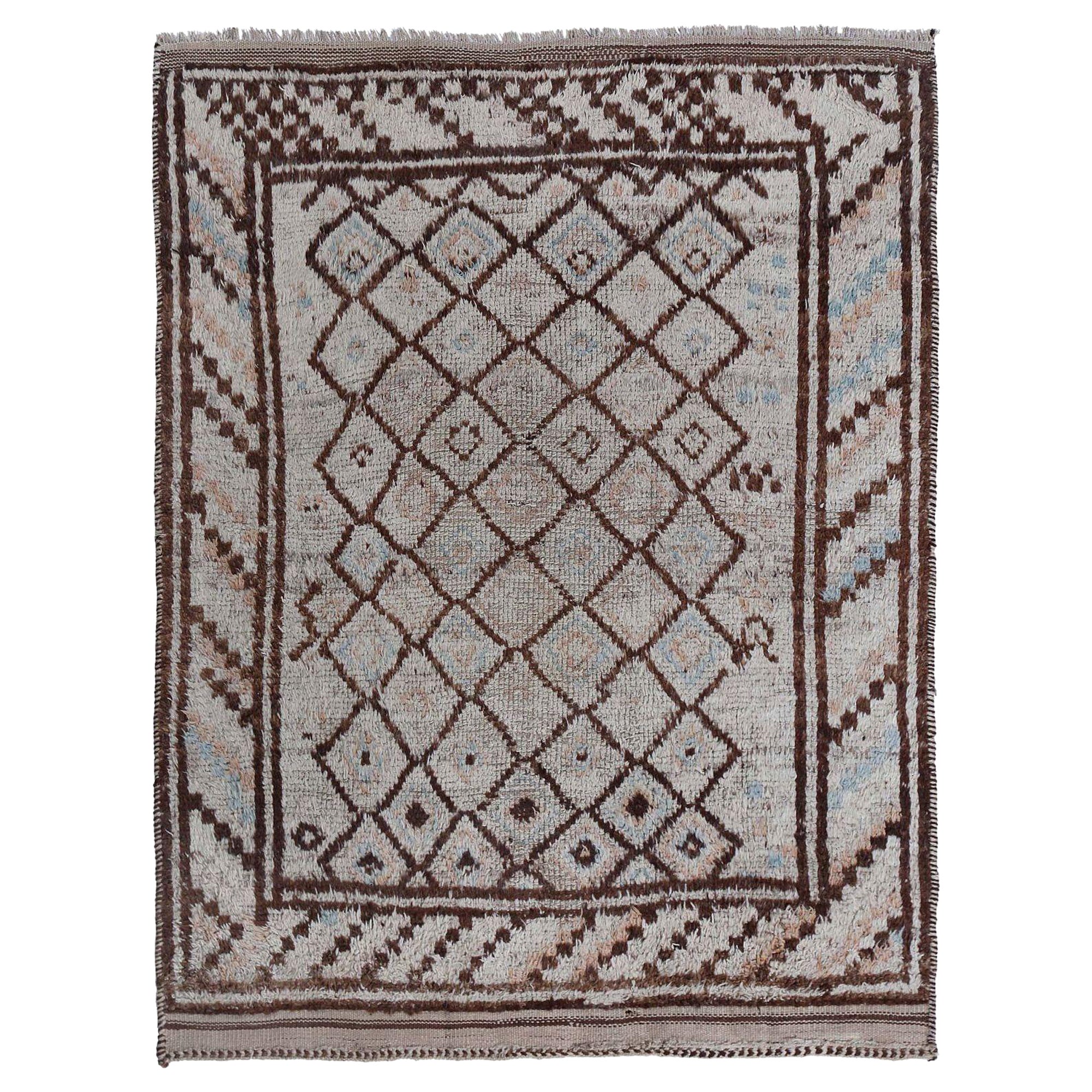 Persischer Gabbeh Small Teppich - Wolle Elfenbein Design - 97578