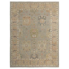 Tapis d'Afghanistan Sultanabad en laine bleu clair - 97507