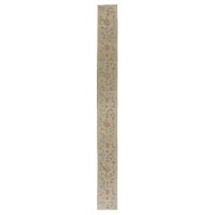 Tapis de couloir Sultanabad en laine ivoire orange - 97510