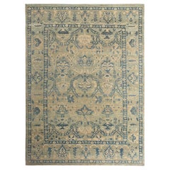 Tapis d'Afghanistan Sultanabad - Design en laine bleu vert - 97511