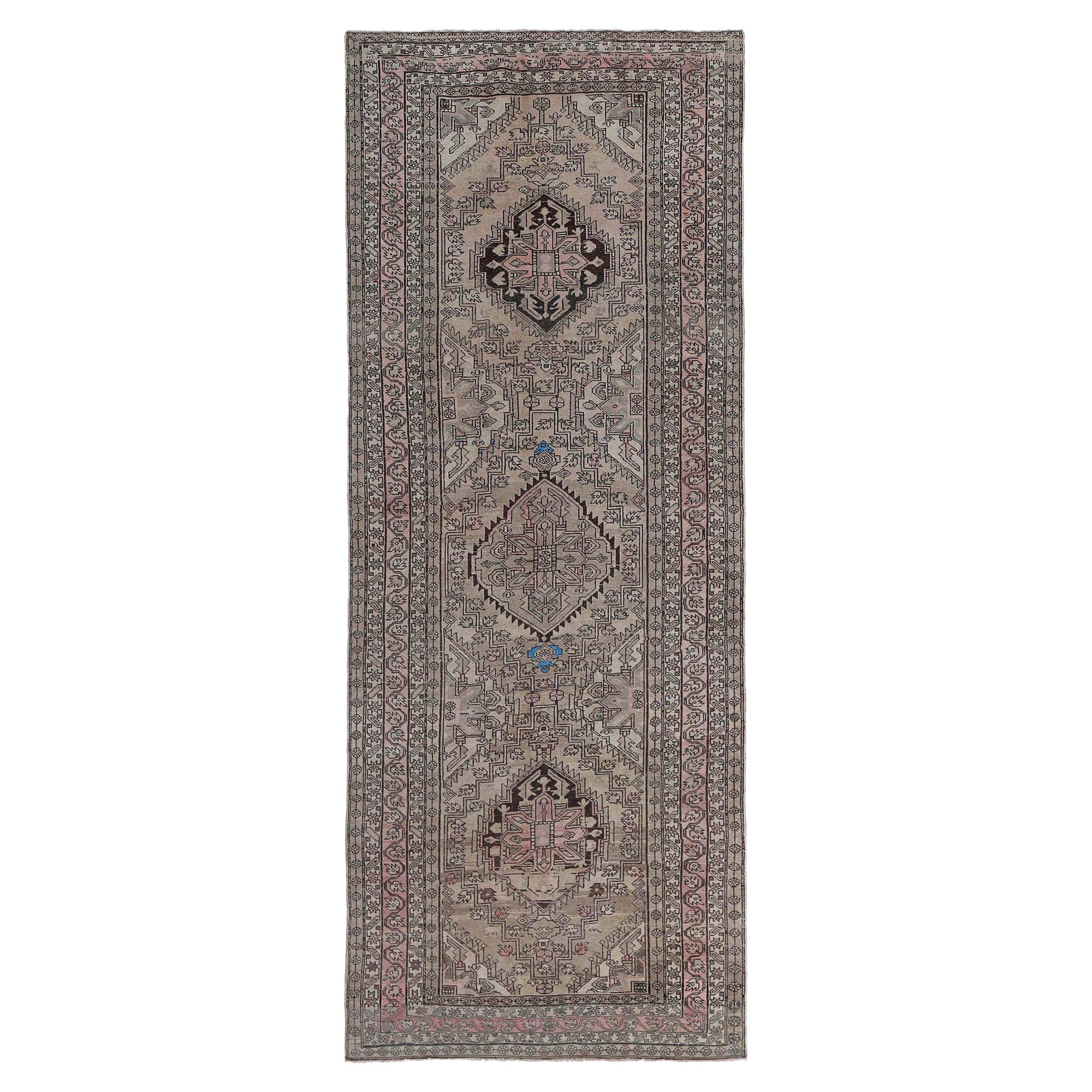 Persische Aserbaidschanische Teppiche - Wolle Rosa Taupe Design - 97584