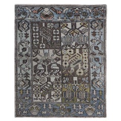 Alfombra Persa Bakhtiari Pequeña - Lana Azul Marrón Verde Marfil - 97545