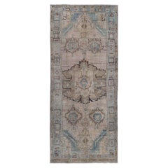Alfombras Persas Bijar - Lana Azul Claro Diseño Rosa - 97602
