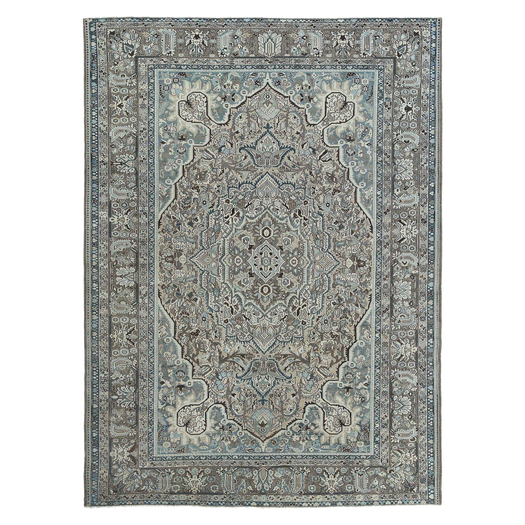 Tappeti persiani Bakhtiari - Lana Marrone Design-Light - 97552
