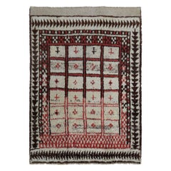 Alfombra Persa Gabbeh Small - Lana Ivory Red Design - 97567