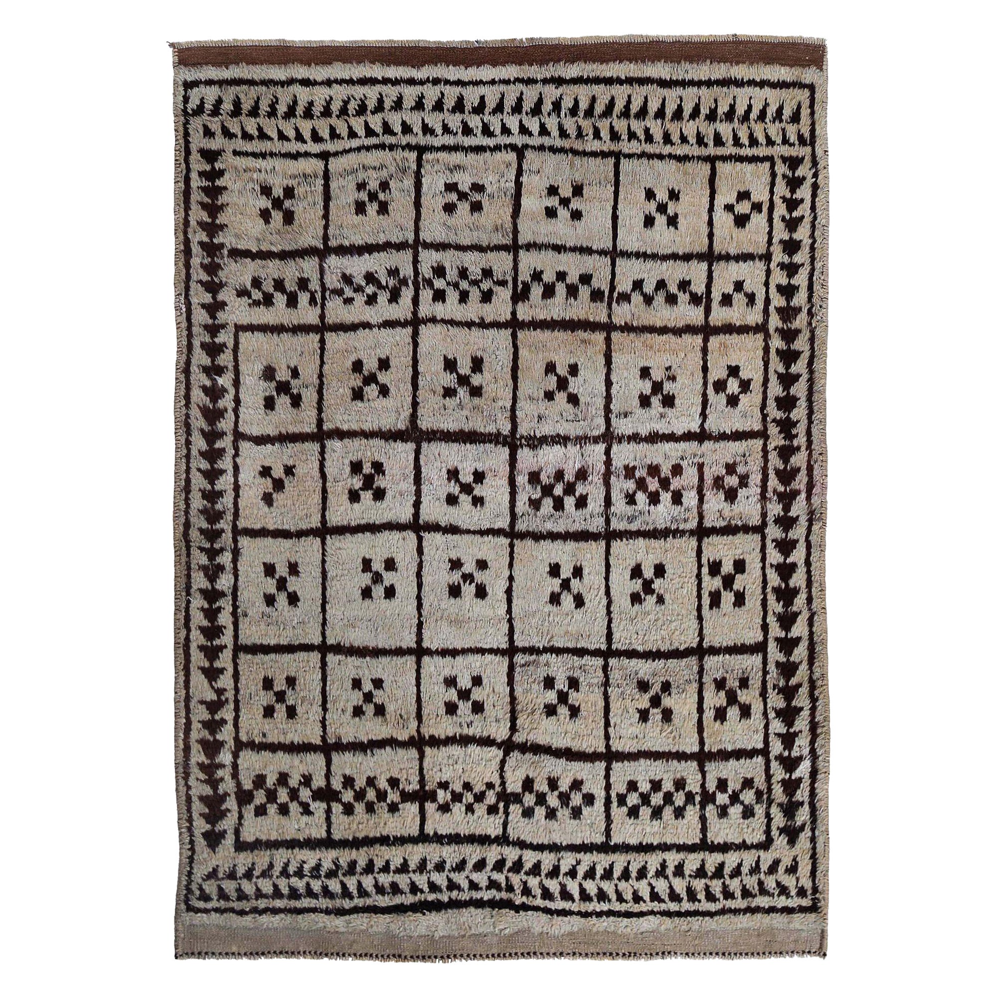 Persischer Gabbeh Small Teppich - Wolle Elfenbein Design - 97572