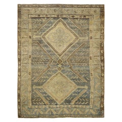 Tapis persans Bijar - nuances de gris / taupe argenté - 97638