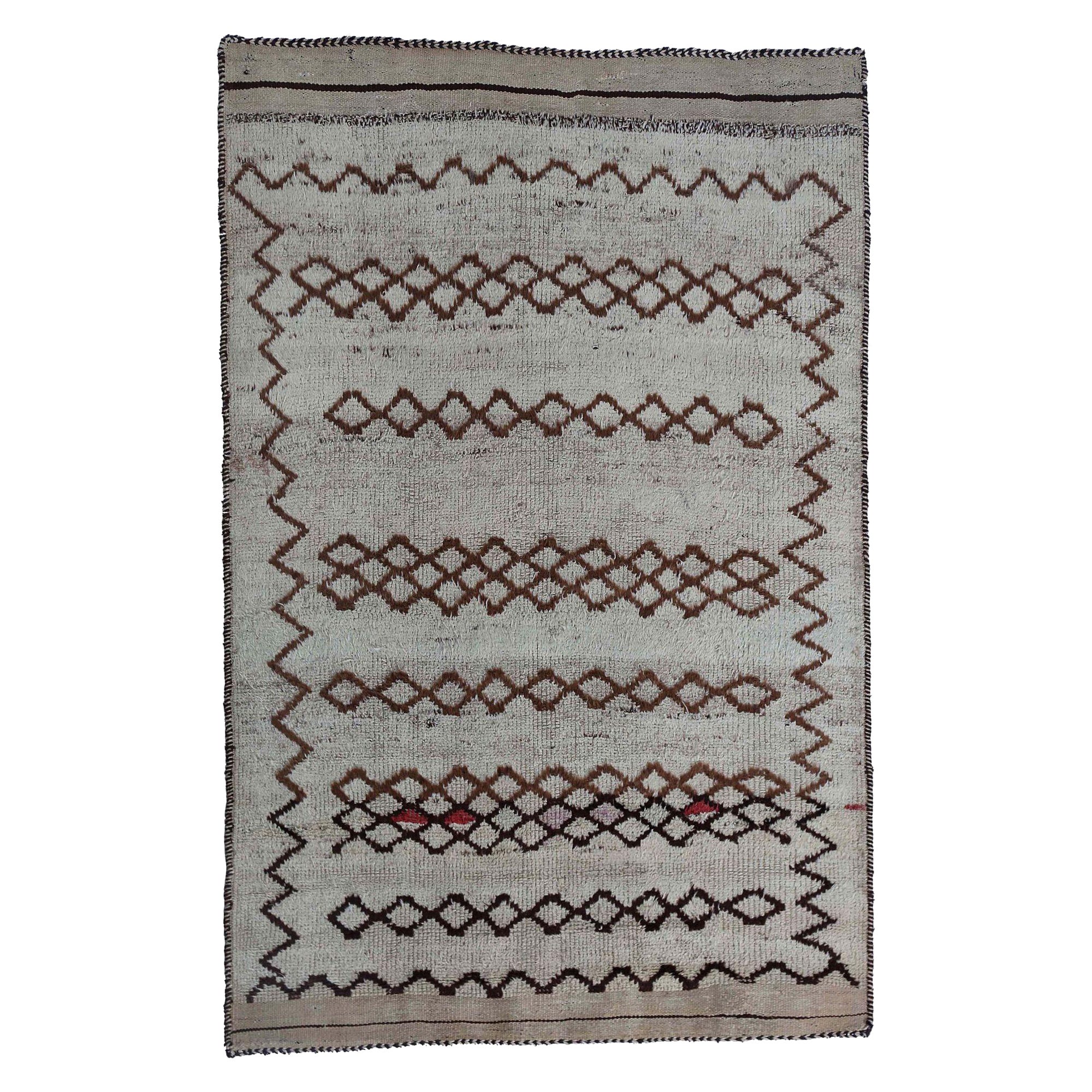 Persischer Gabbeh Small Teppich - Wolle Elfenbein Design - 97589