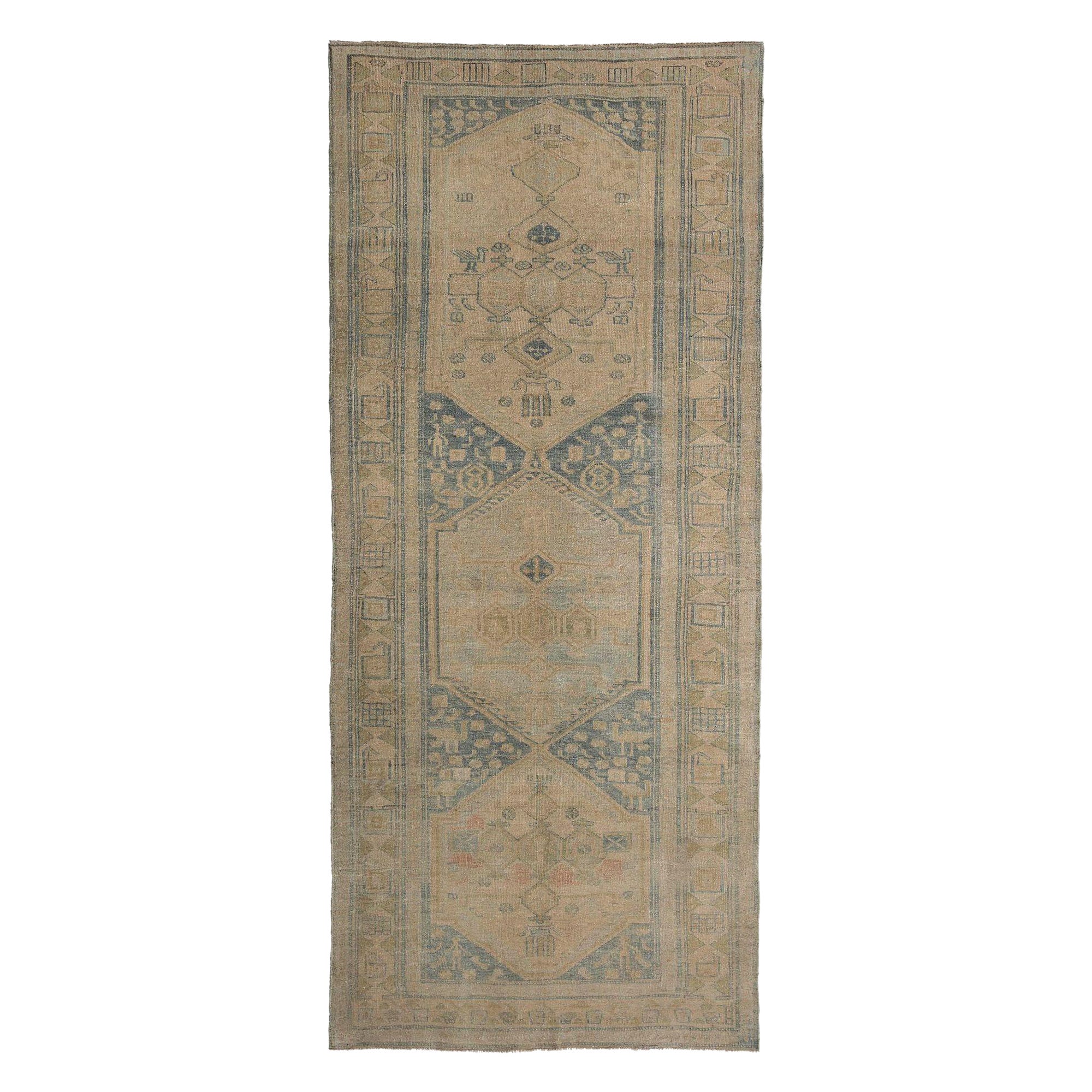 Tappeti persiani Bijar - Lana Blu Taupe Design - 97644