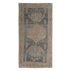 Tapis persan Bijar - Laine Brown Light Blue Taupe Design - 97645