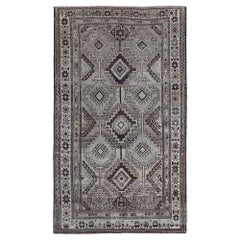 Persischer Aserbaidschanischer kleiner Teppich - Wolle Elfenbein Design - 97593