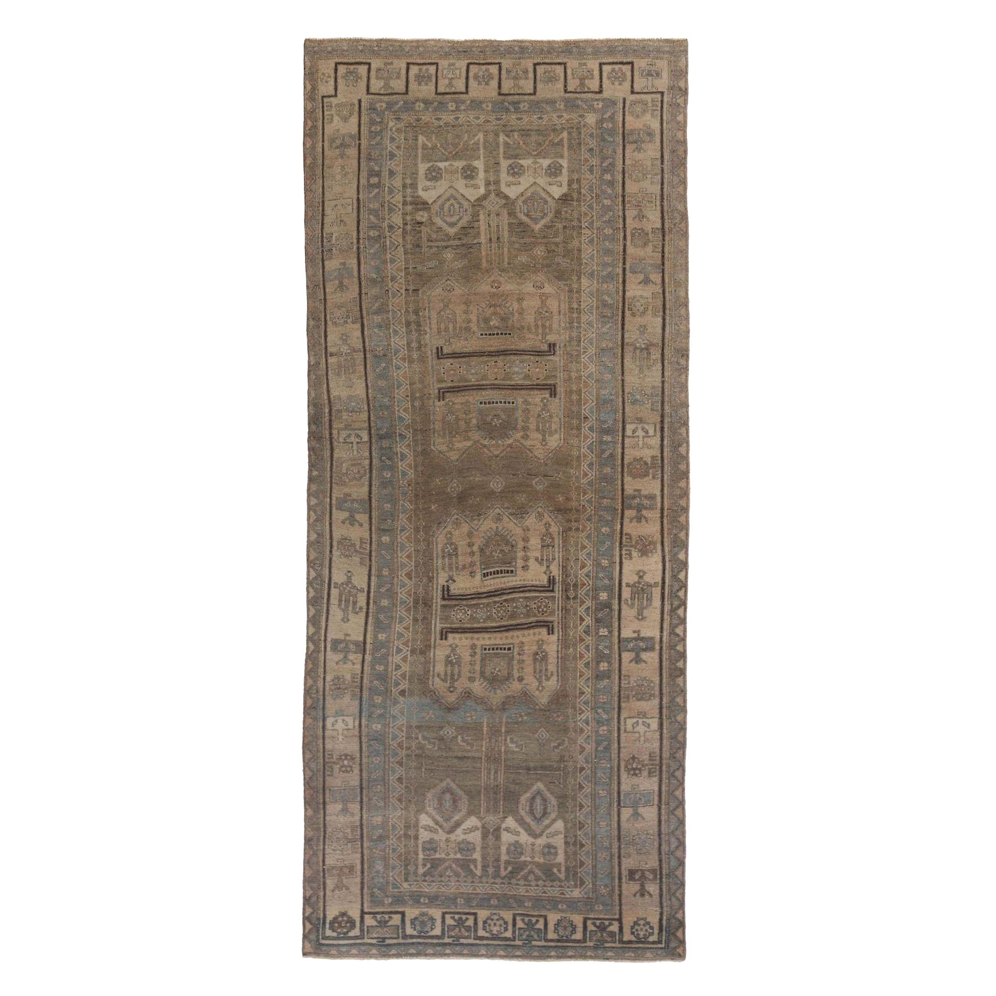 Tappeto persiano Bijar Small - Disegno in lana marrone - 97647