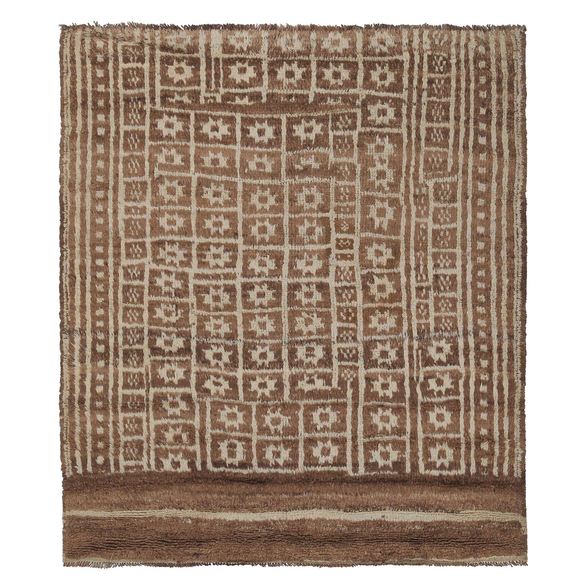 Alfombra Persa Gabbeh Small Design - Lana Marrón - 97661